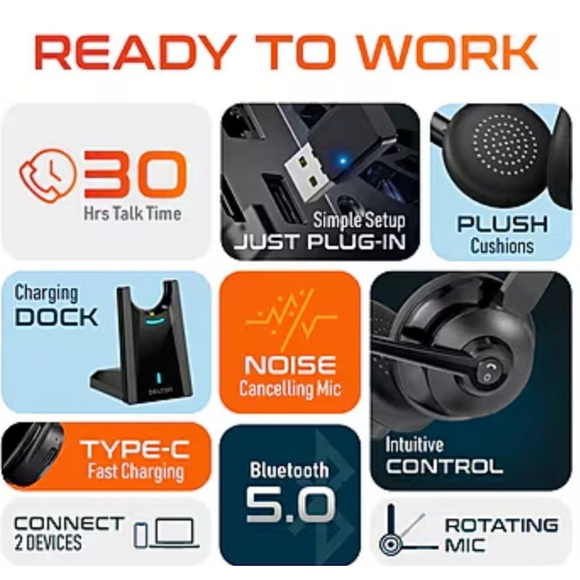 Delton 35X Wireless Noise Canceling Bluetooth Stereo Headset - Picture 7 of 11